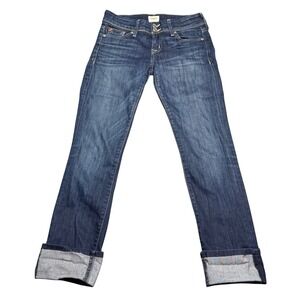 Hudson Ginny Crop Straight Jeans Size‎ 26 Cuff Dark Wash Flap Pockets USA Made